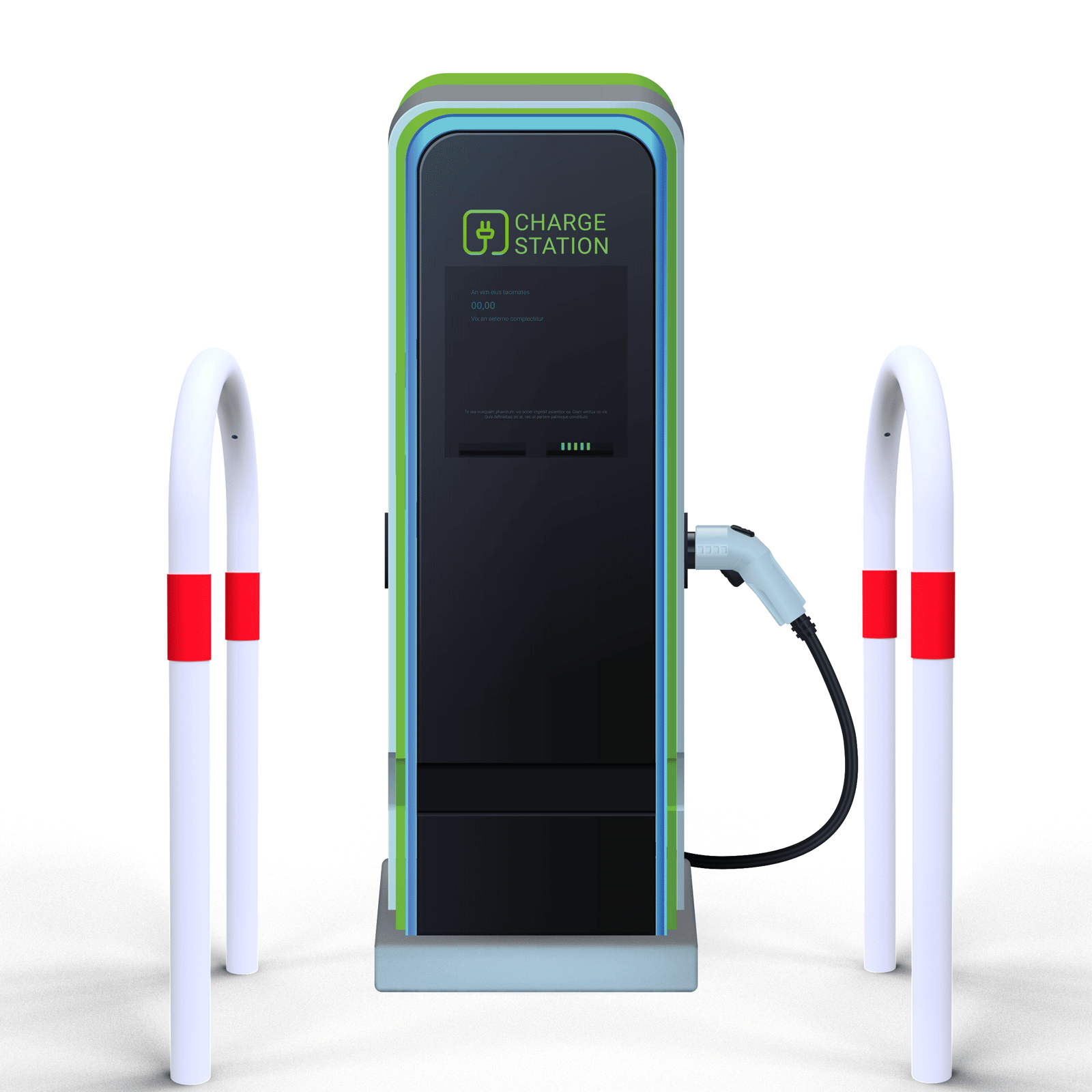 weiß besch. / rote Streifen