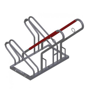 Fahrradständer mit Anlehnbügel Radeinstellung einseitig, feuerverzinkt -Radabstand 350 mm-2 Einstellplätze -Länge 700 mm inkl. Bodenhülse