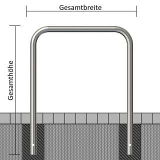 Edelstahlbügel Ø 48 mm, zum einbetonieren