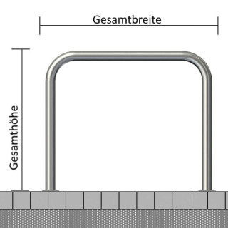 Edelstahlbügel Ø 48 mm für Dübelbefestigung