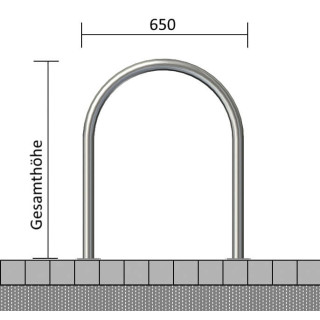 Rundbügel Edelstahlrohr Ø 48 mm für Dübelbefestigung