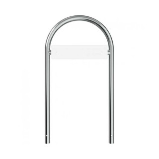 Rundbügel für Parkplatzbeschilderung Edelstahlrohr Ø 48 mm x 2,5 mm Überflur 800 mm