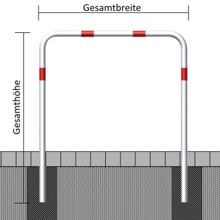 Rohrbügel, Stahlrohr zum Einbetonieren