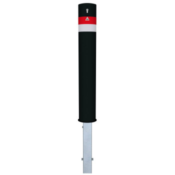 Absperrpfosten Black - Line Ø 152 mm, herausnehmbar mit Profilzylinderschloss und drei Schlüsseln