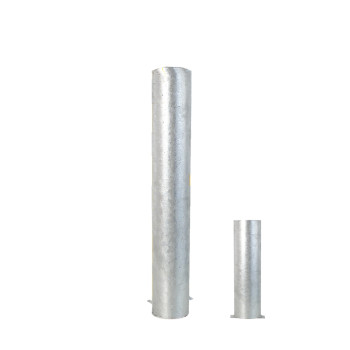 Stahlrohrpoller Ø 152 x 3,2 mm herausnehmbar ohne Verschluss feuerverzinkt H 2000 mm inkl. Bodenhülse