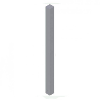 Edelstahlpfosten 70 x 70 mm, ortsfest, zum einbetonieren