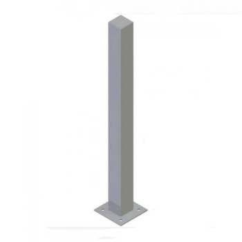 Edelstahlpfosten 70 x 70 mm, ortsfest, für Dübelbefestigung