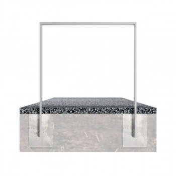 Anlehnbügel aus Stahlrohr 80 x 20 mm, zum einbetonieren