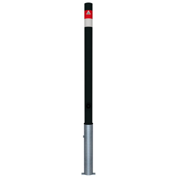 Absperrpfosten Black - Line Ø 60 mm, herausnehmbar mit Dreikantverschluss nach DIN 3223