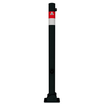 Absperrpfosten Black - Line Ø 60 mm, umlegbar, für Dübelbefestigung mit Dreikantverschluss nach DIN 3223