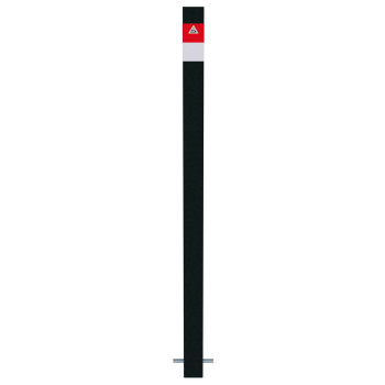 Absperrpfosten Black - Line 70 x 70 mm, ortsfest, zum einbetonieren