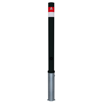 Absperrpfosten Black - Line Ø 76 mm, herausnehmbar mit Dreikantverschluss nach DIN 3223