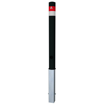 Absperrpfosten Black - Line Ø 89 mm, herausnehmbar mit Dreikantverschluss nach DIN 3223