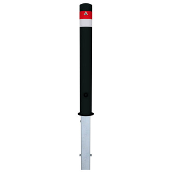 Absperrpfosten Black - Line Ø 102 mm, herausnehmbar mit Dreikantverschluss nach DIN 3223