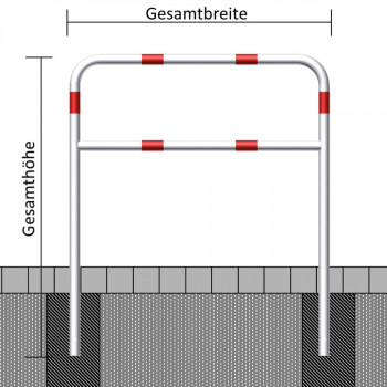 Rohrbügel aus Stahlrohr mit Querholm zum Einbetonieren